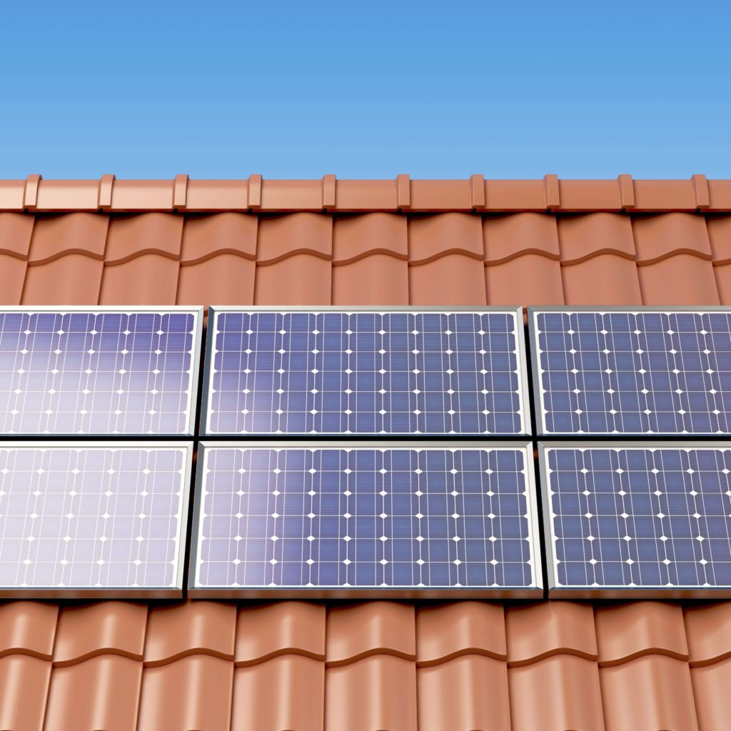 Rooftop Residential Solar Panels - Red roof Akuntha