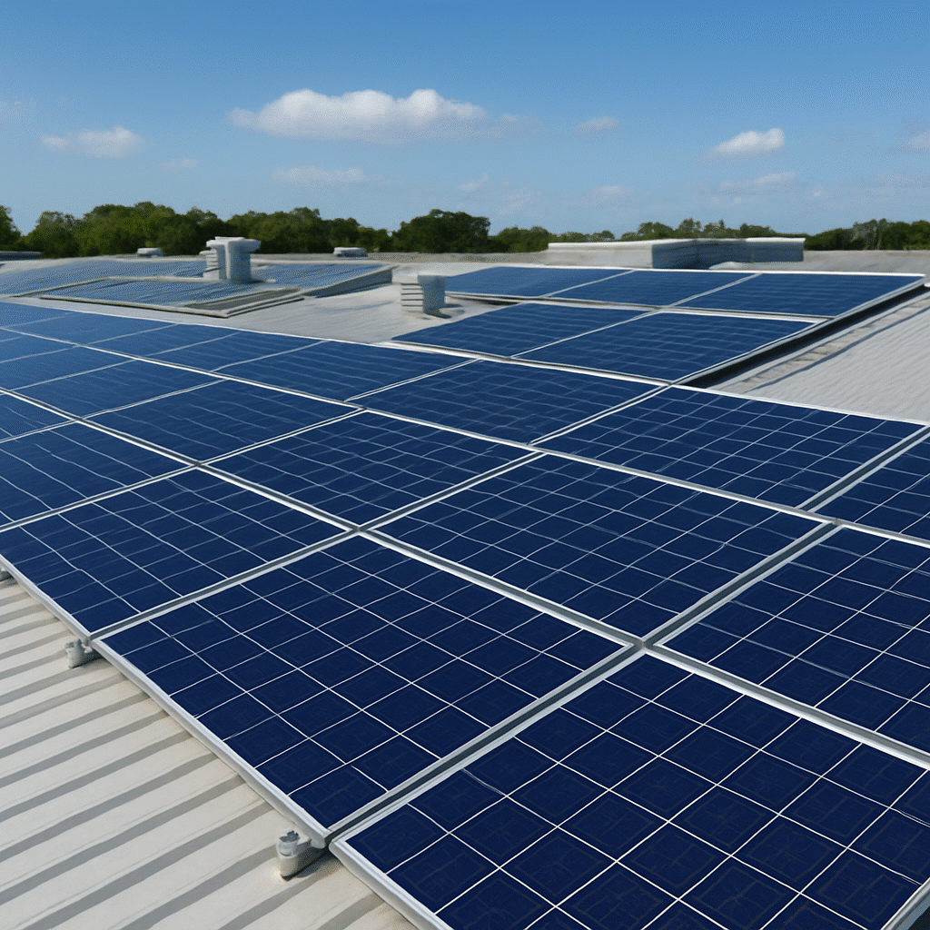 solar plant on rooftop